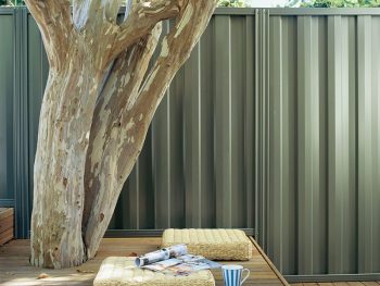 Metline / Harmony Colorbond fence panel in green colour